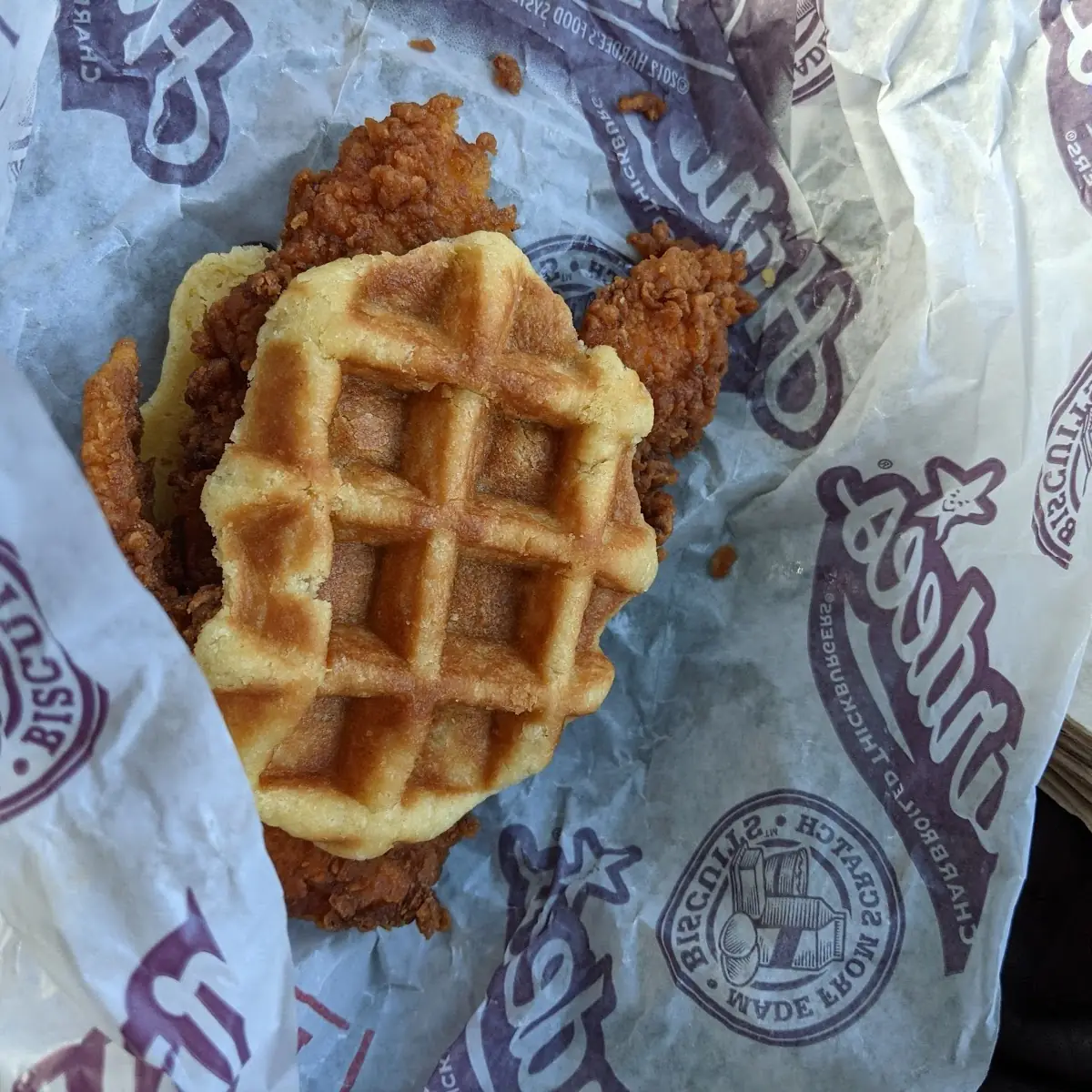 Chicken and Waffle Breakfast Sandwich