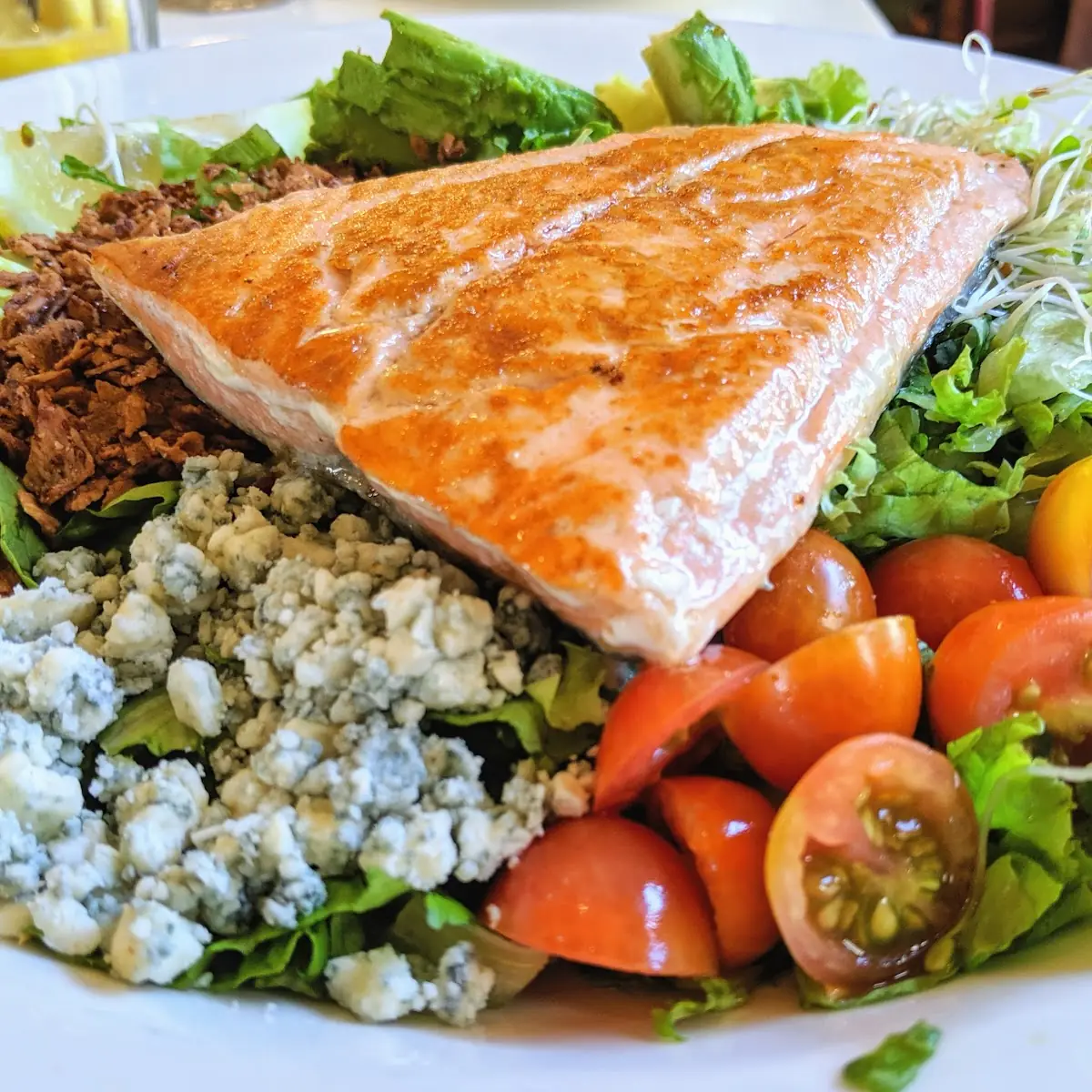 Chopped Cobb Salad with Salmon