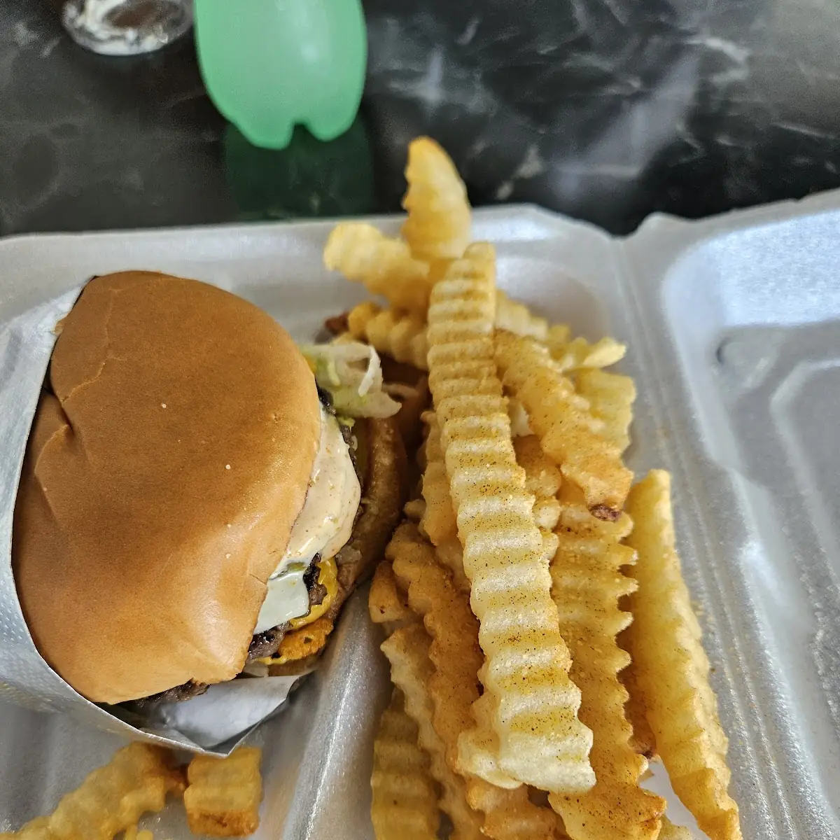 Double Cheeseburger and Fries