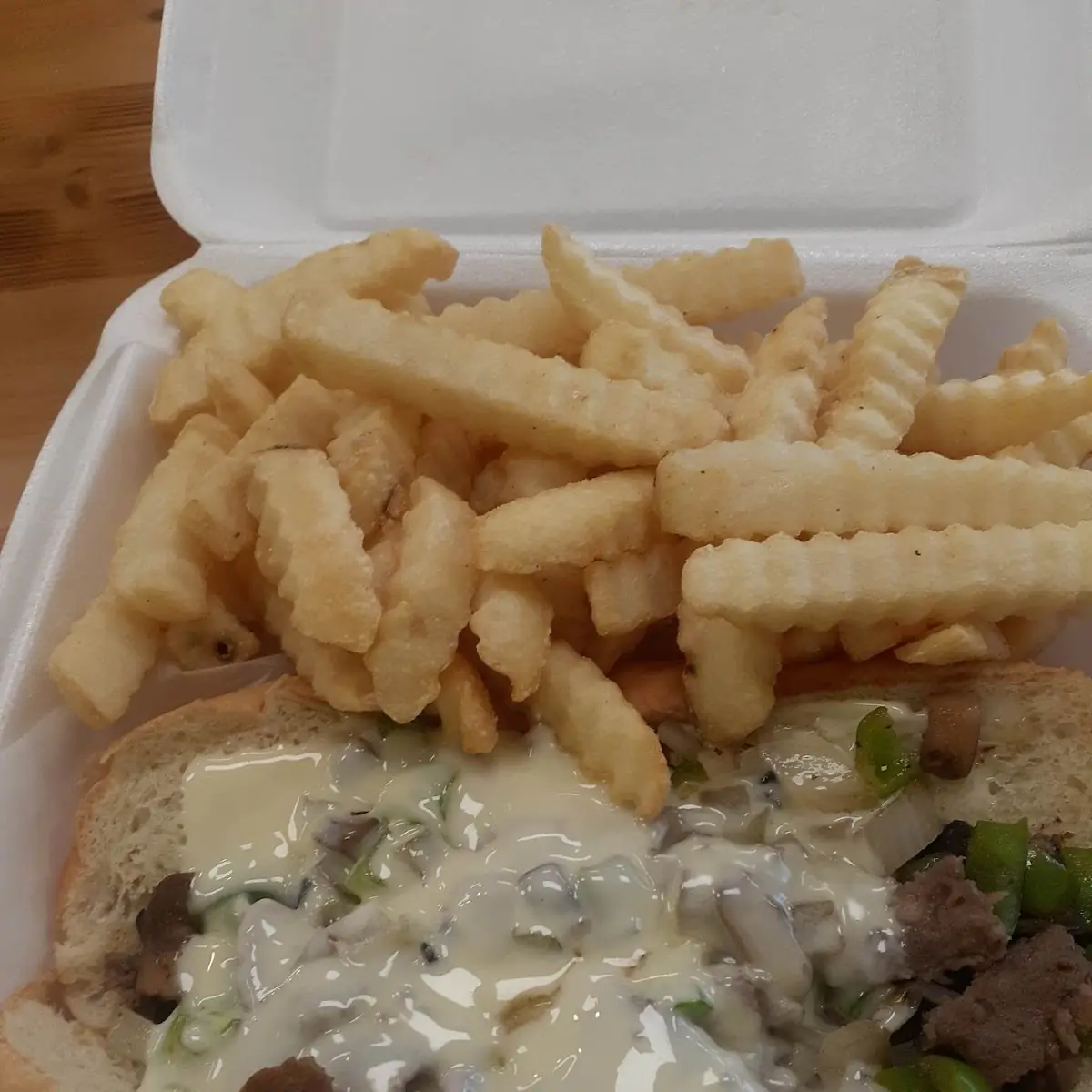 Cheese Steak and Fries