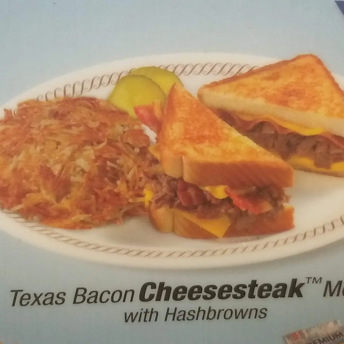 Cheese Steak Melt and Hash Browns
