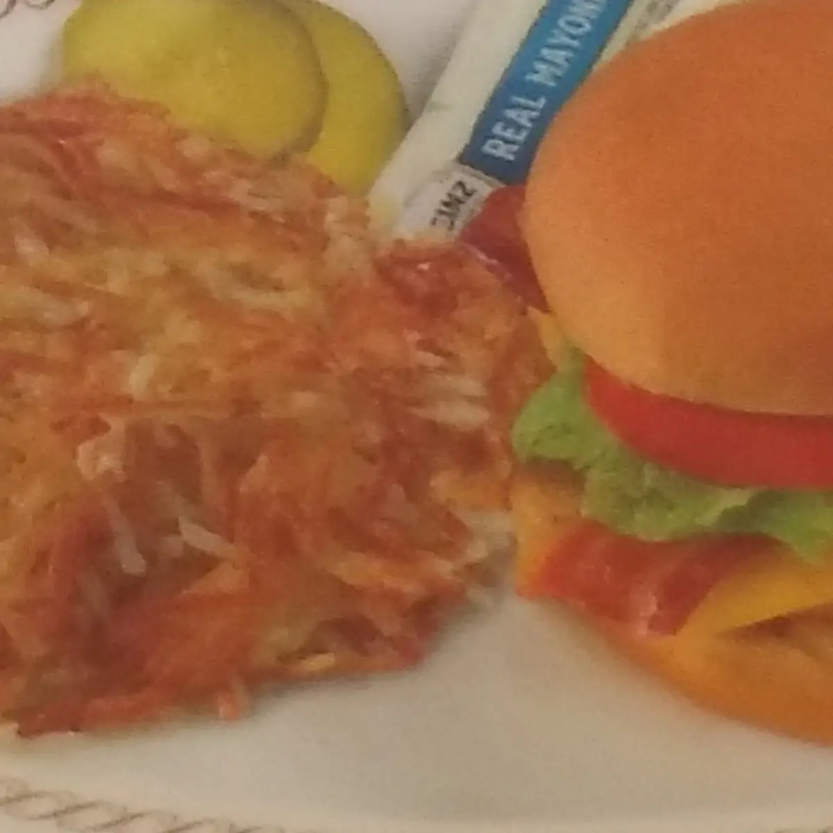 Hash Browns and Sandwich