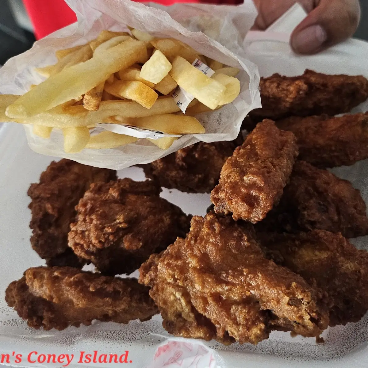 12 Piece Breaded Wings and Fries