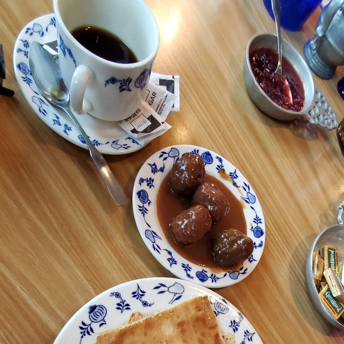 Swedish Pancakes with Swedish Meatballs