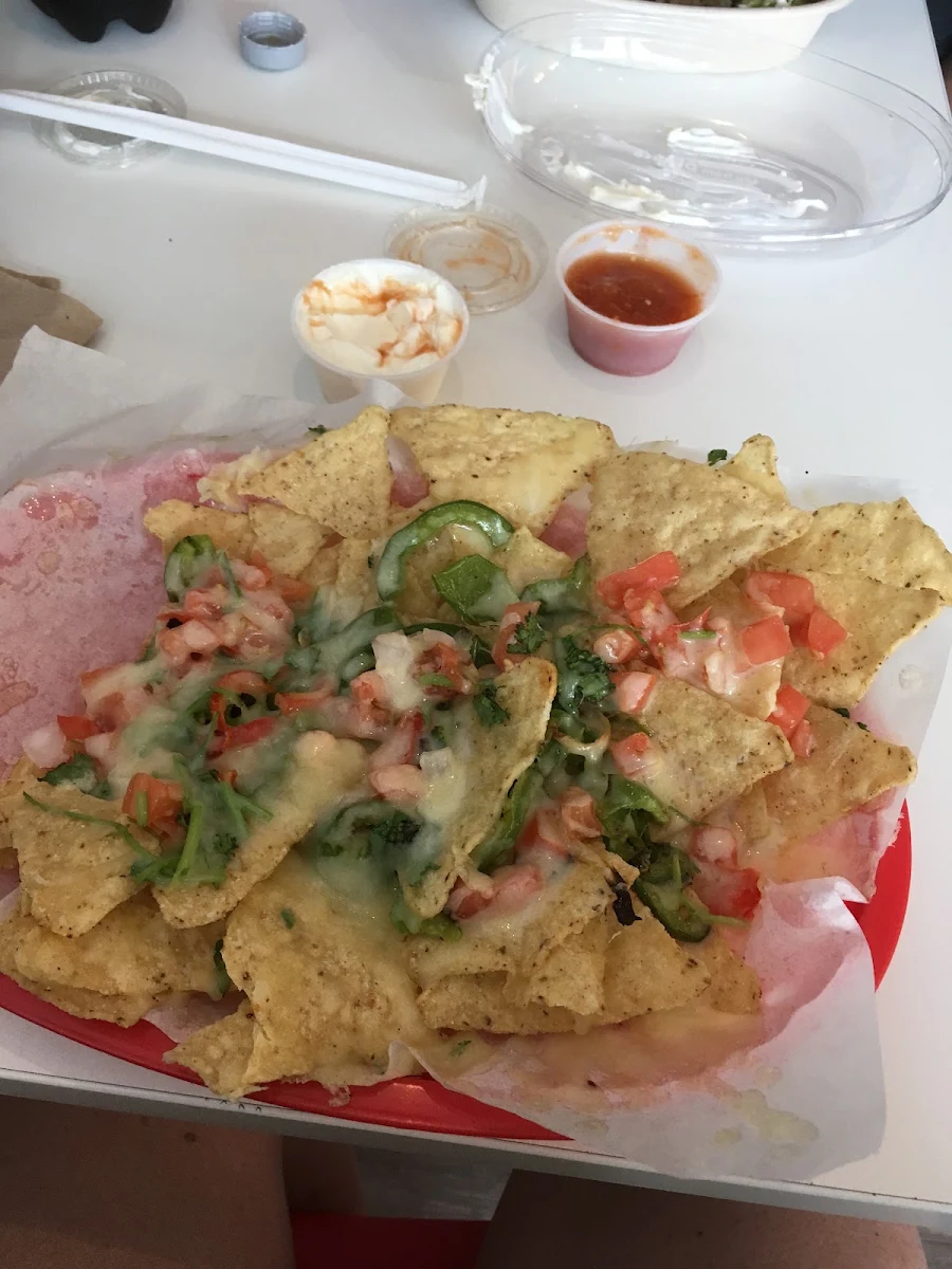 Veggie Nachos, Quesada Burritos & Tacos