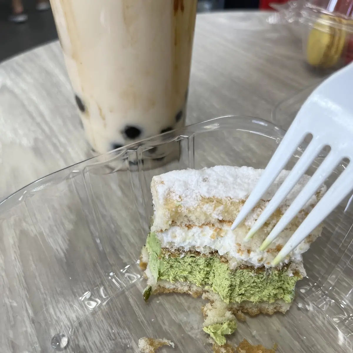 Pistachio Cake Slice