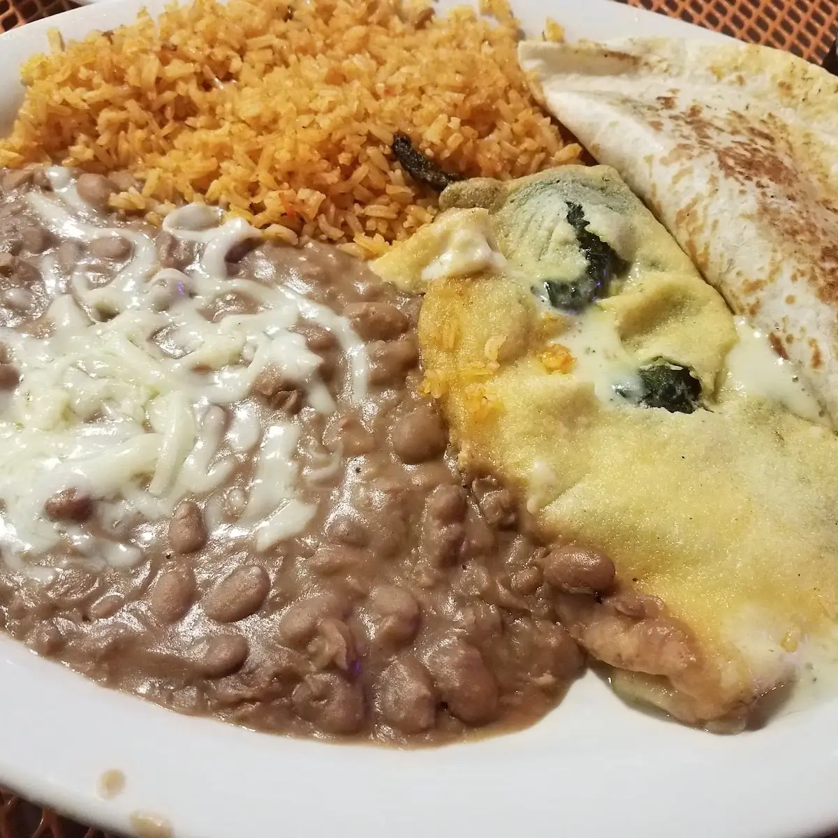 Chicken Quesadilla & Chile Relleno