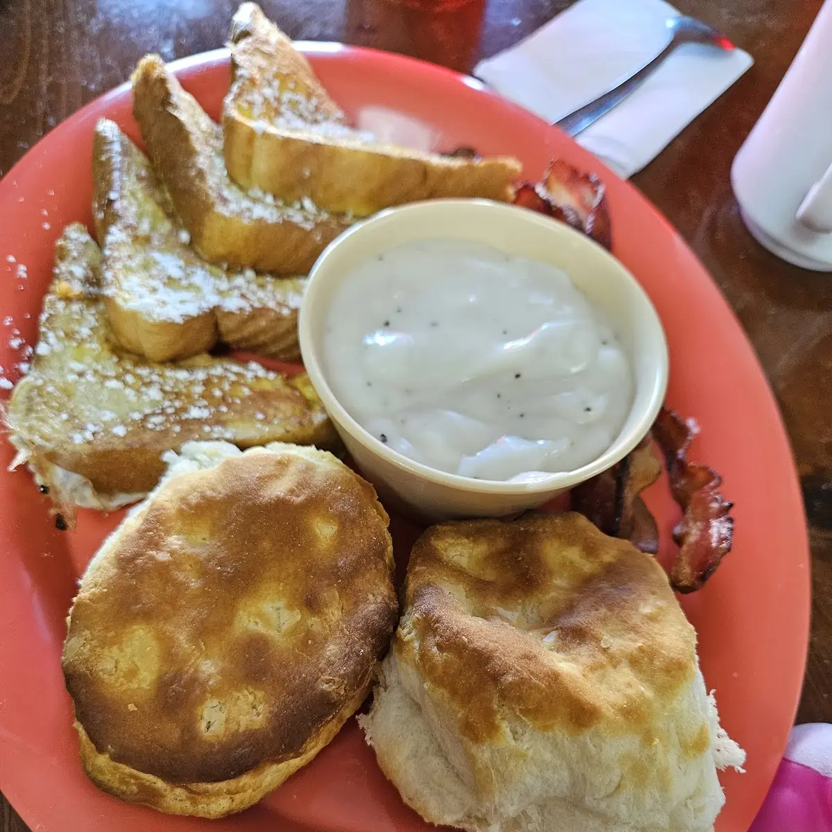 French Toast with Biscuits and Gravy