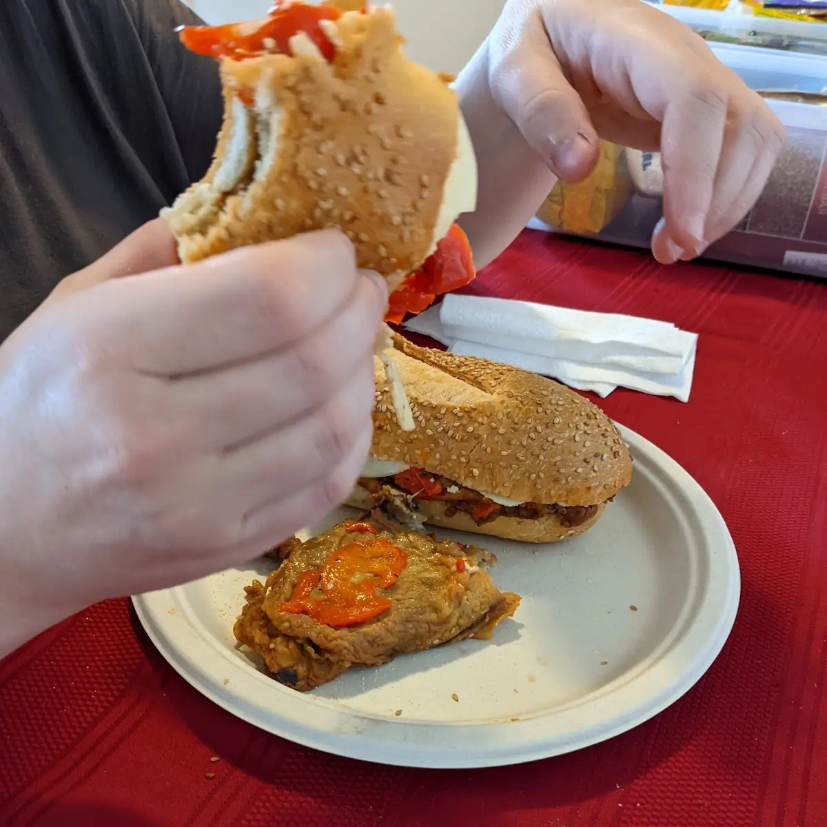 Eggplant Parmigiana Sandwich