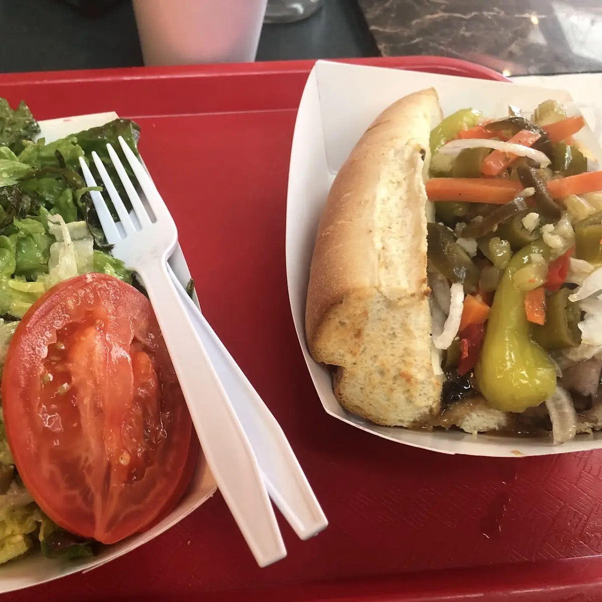 Grandma Rosie's Hot Rocket and Side Salad