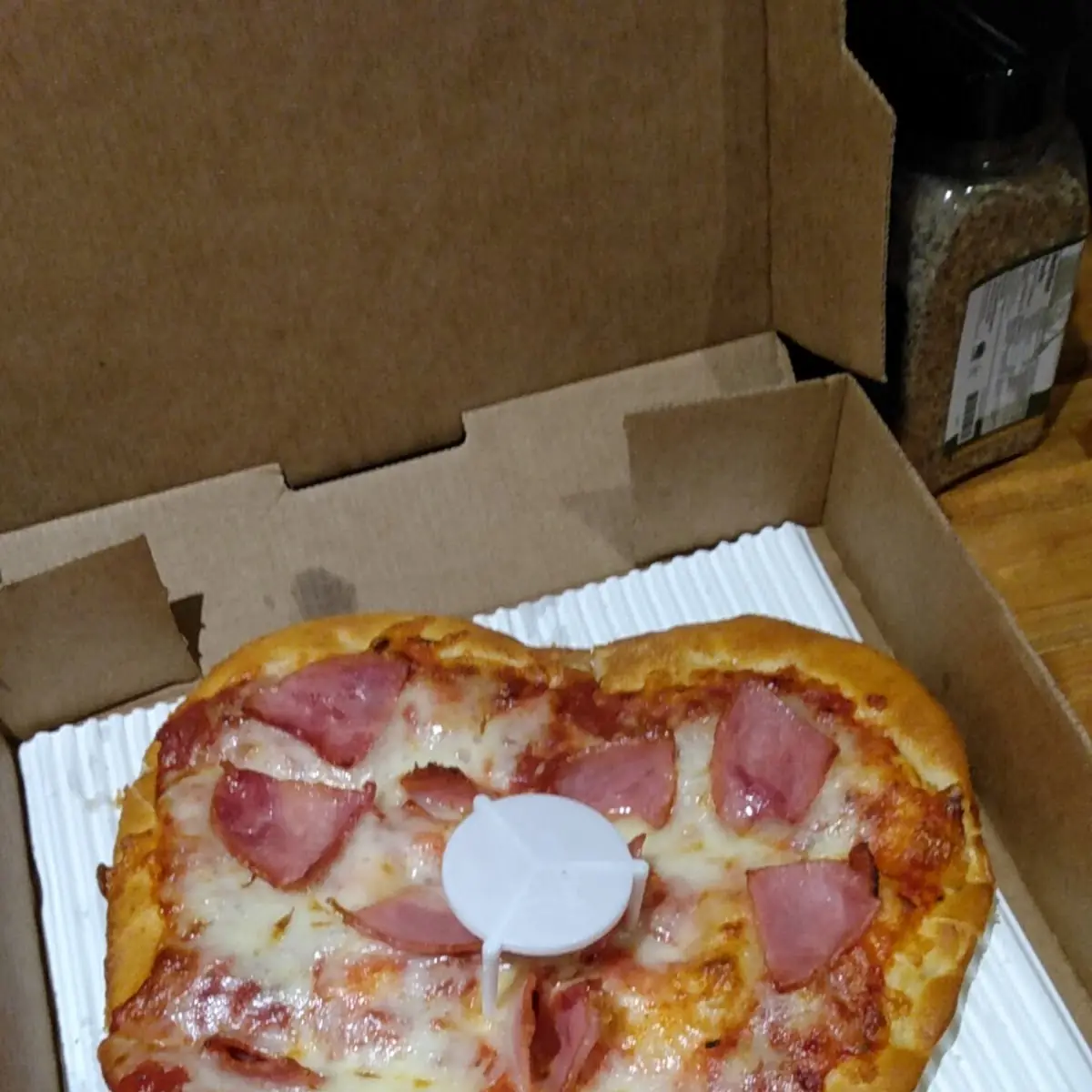Valentine's Heart Shaped Ham Pizza
