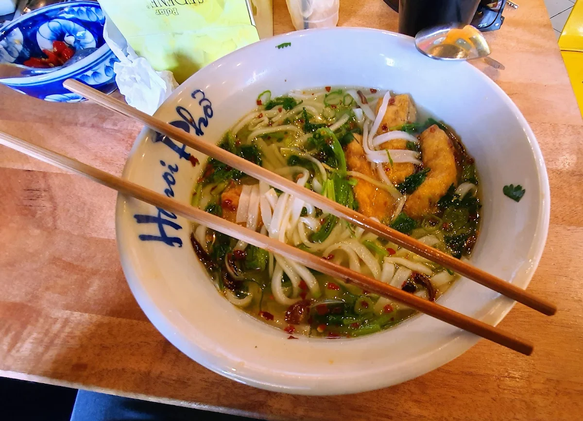 Vegetarian Pho Veggie Broth and Tofu, Hanoi Pho Preston