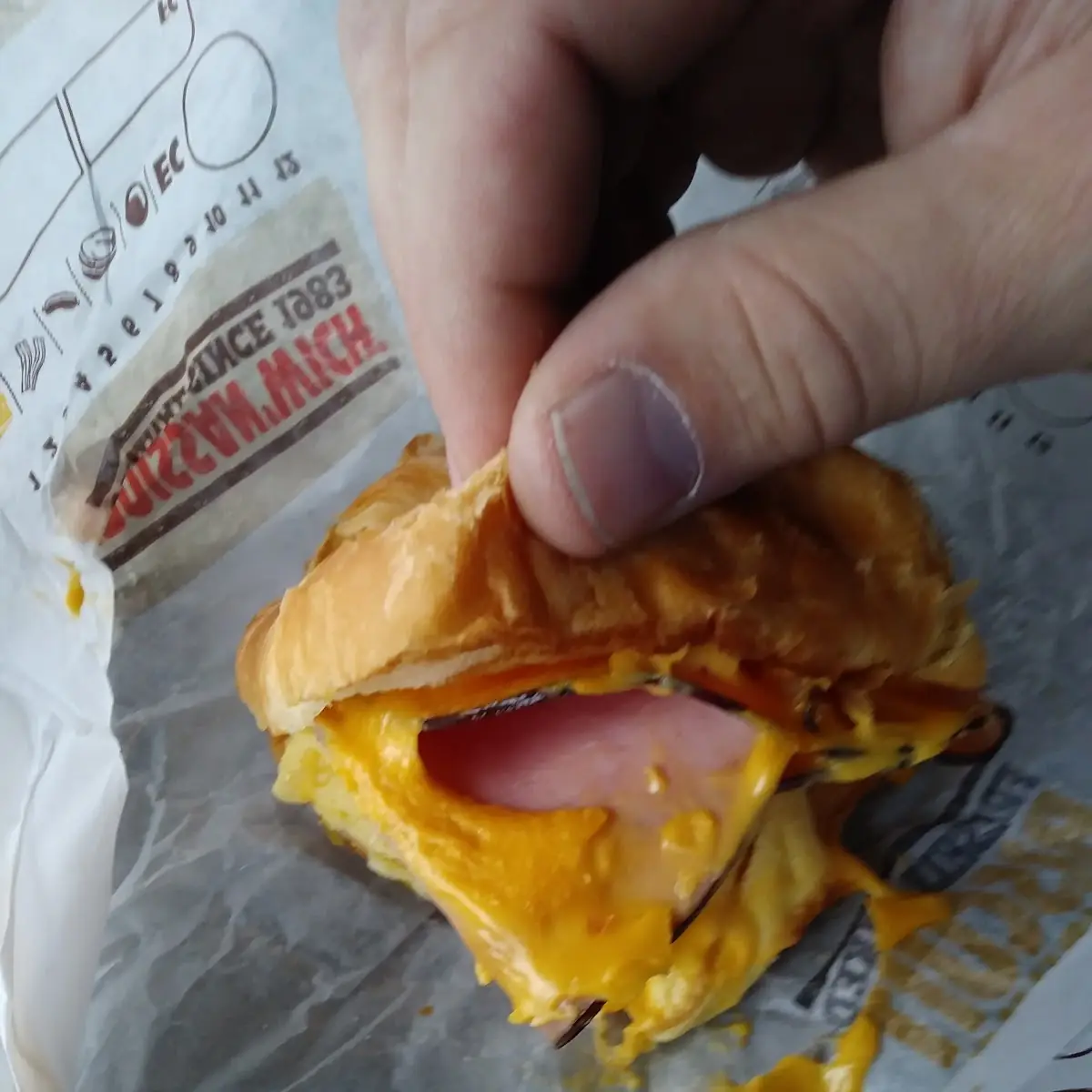 Ham Egg and Cheese Croissant