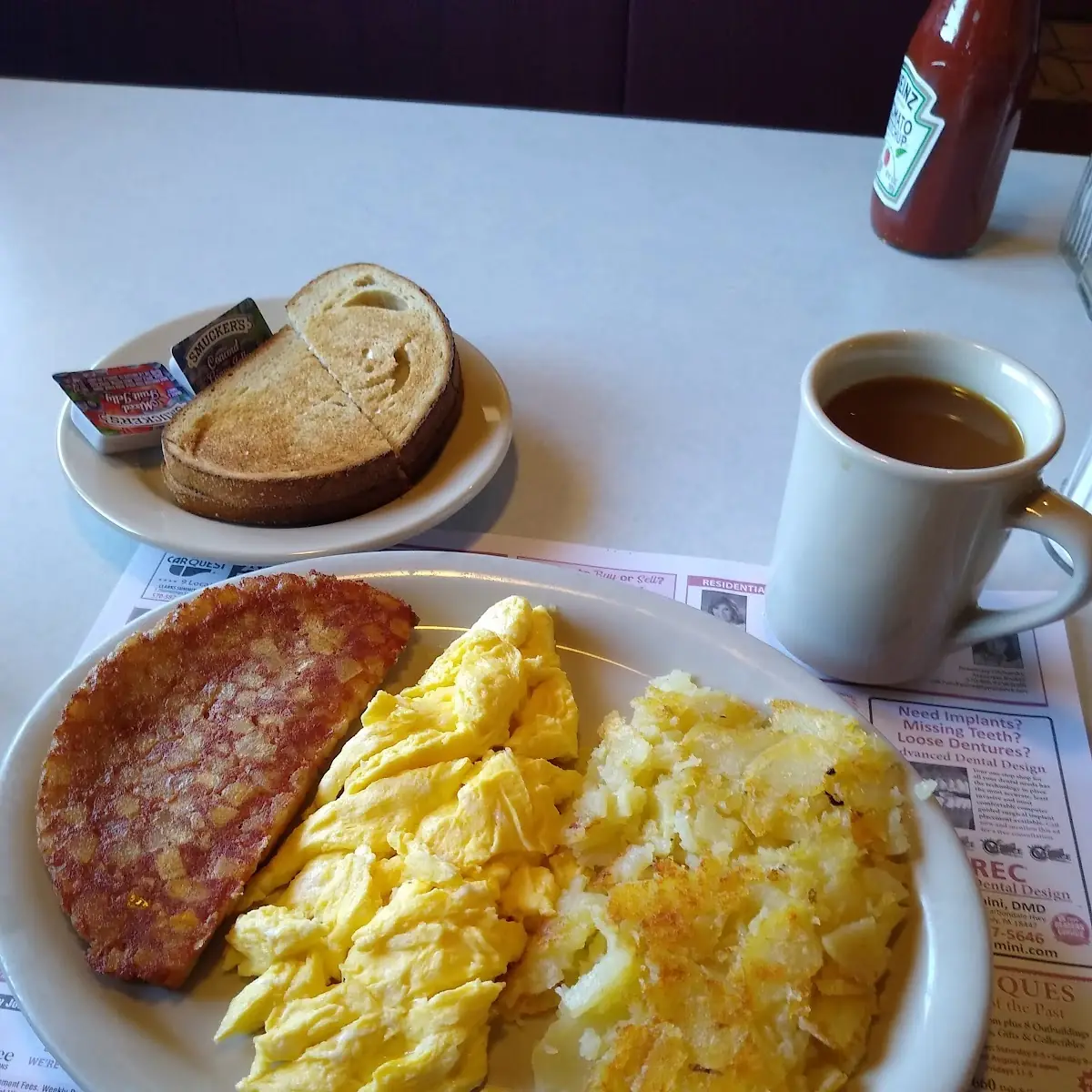 Corned Beef Hash 3 Eggs and Home Fries