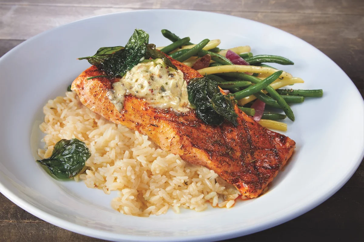 Fire Grilled Salmon, Dave & Buster's Oakville