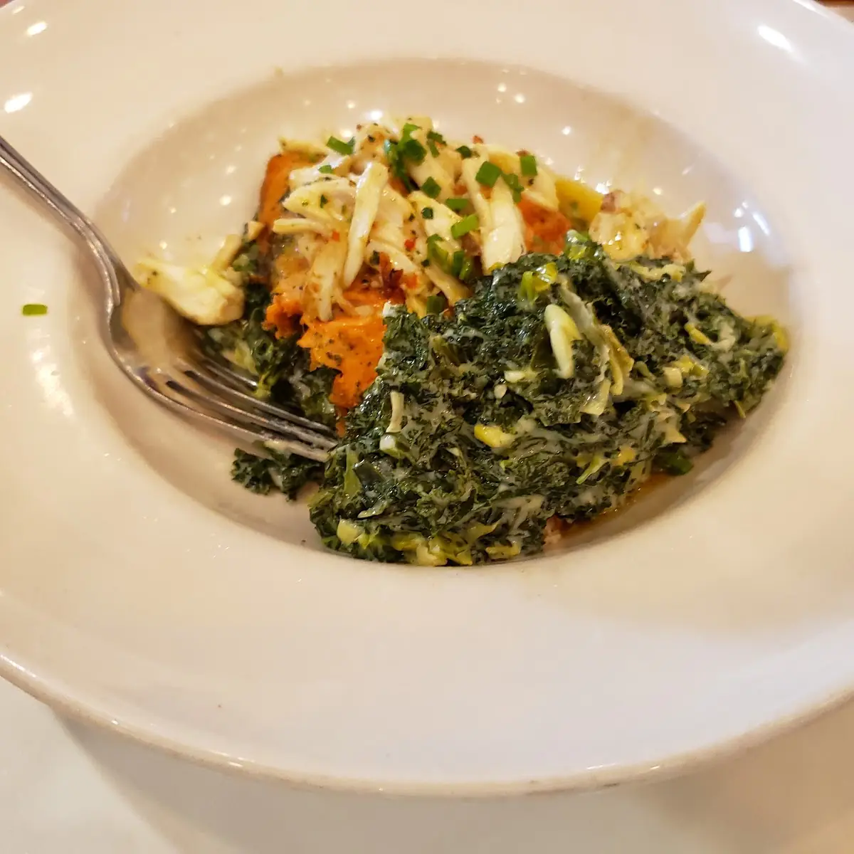 Grilled Salmon with Creamed Spinach