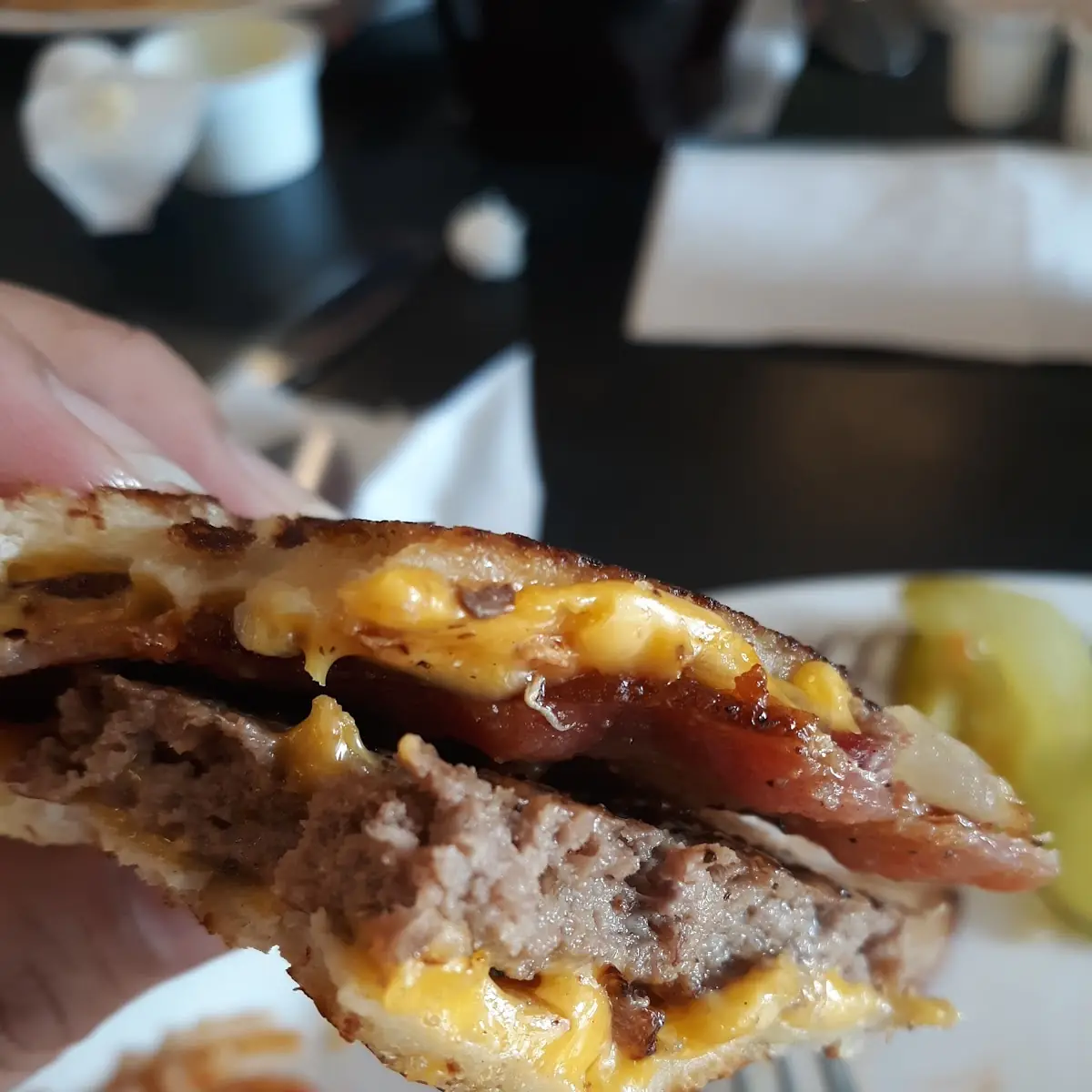 Bacon and Cheese Sandwich with Hash Browns