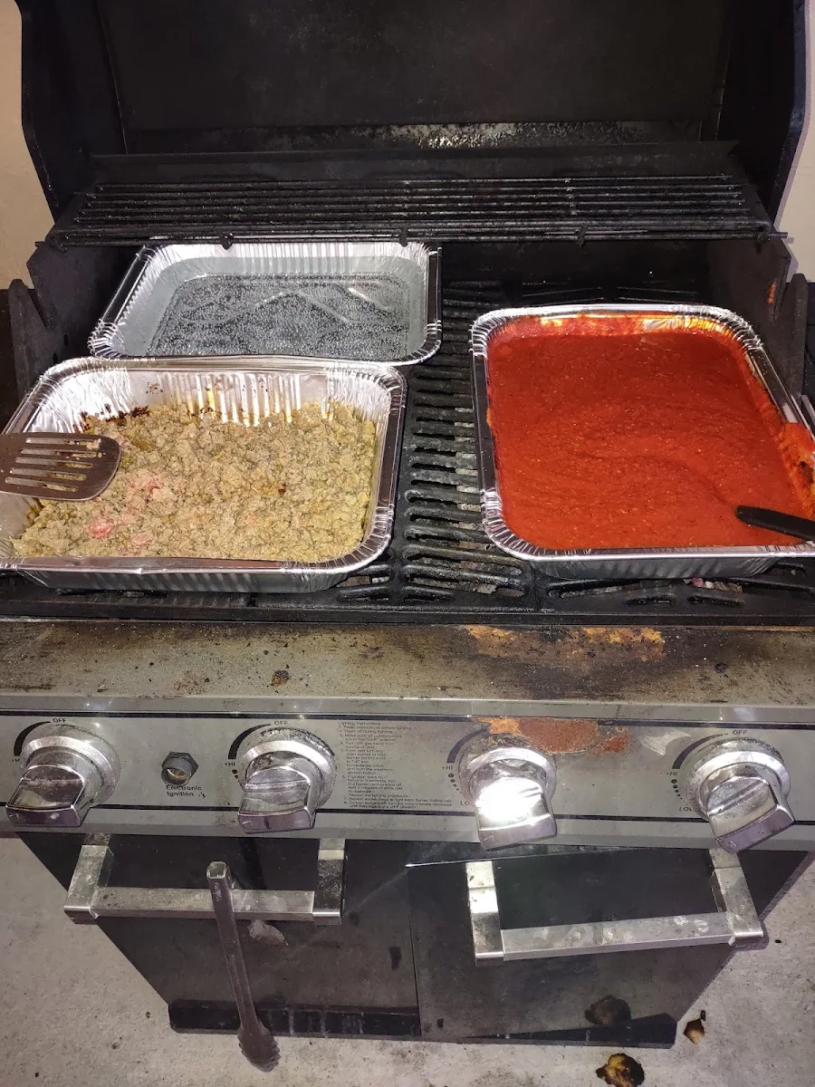 Grilled Spaghetti with Meat Sauce