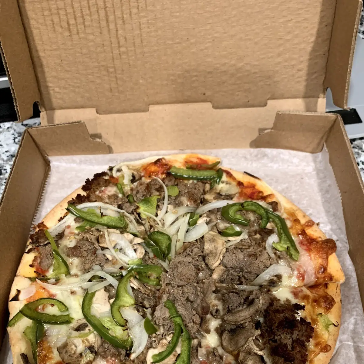 Steak Pizza with Gluten Free Crust