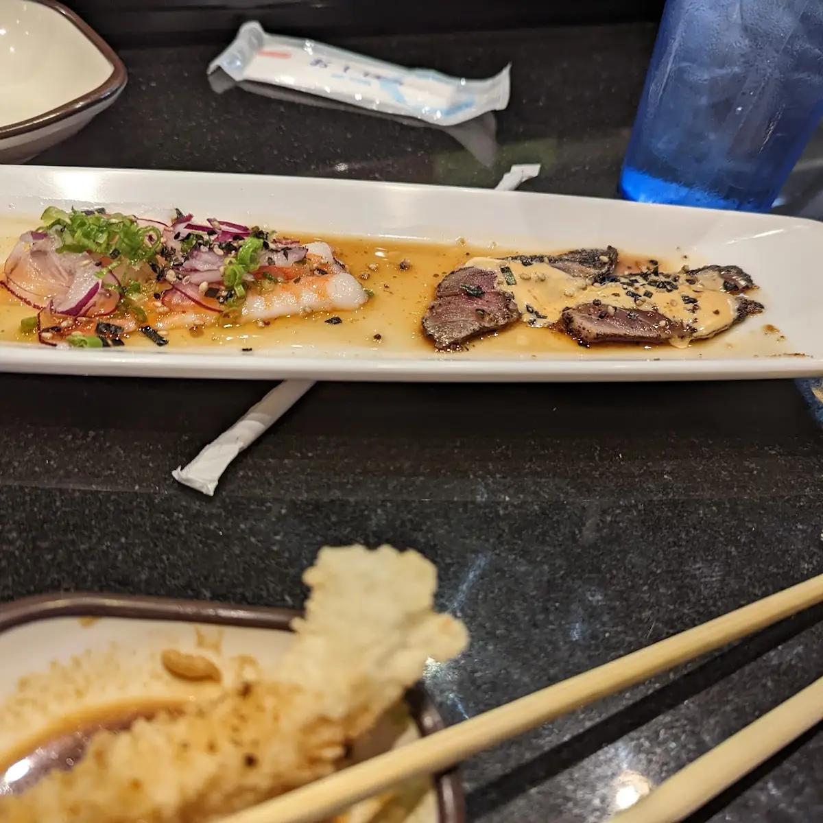 Seared Tuna Sashimi in cc Sauce
