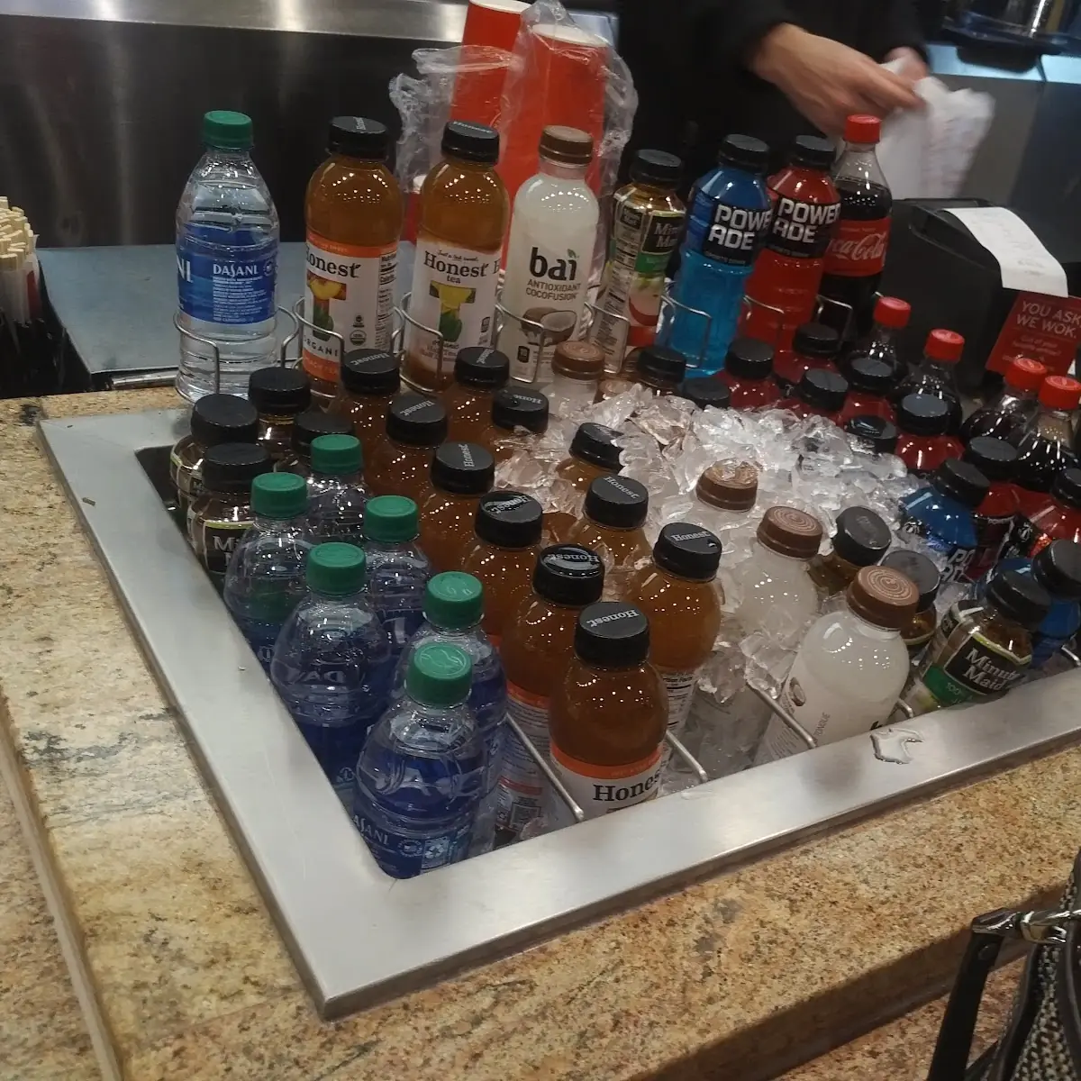 Ice Cold Bottled Drinks Available