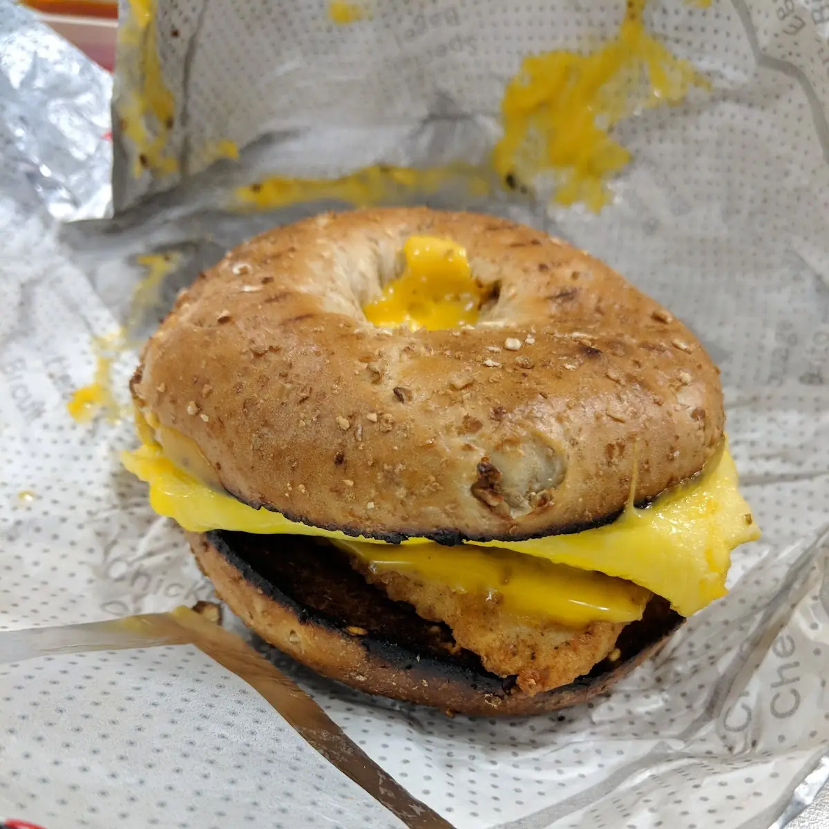 Burnt Bagel with Chicken