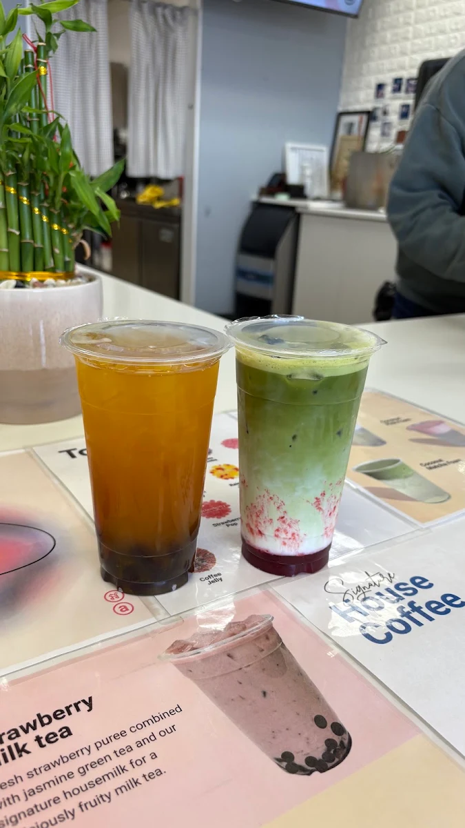 Mango Green Tea and Strawberry Matcha