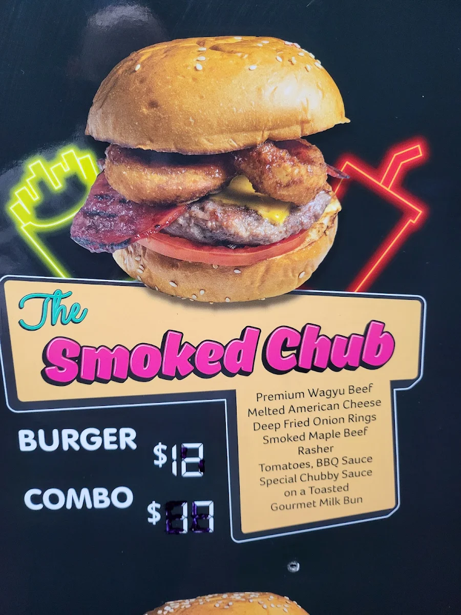 The Smoked Chub Burger, Chubby Buns Burgers Punchbowl