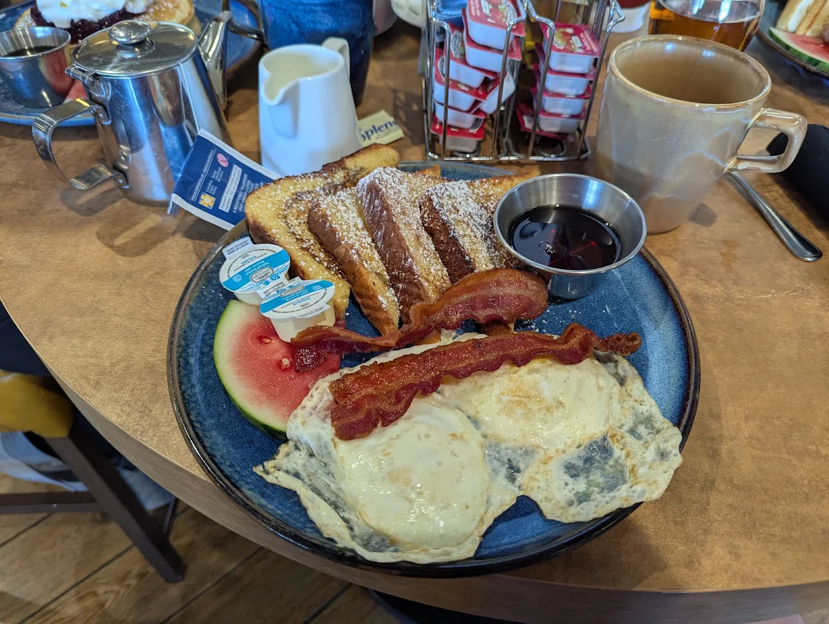 Waffles Eggs Benedict with Bacon