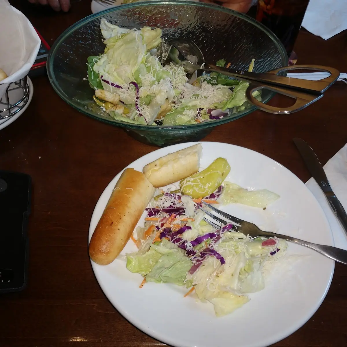 Salad and Breadsticks