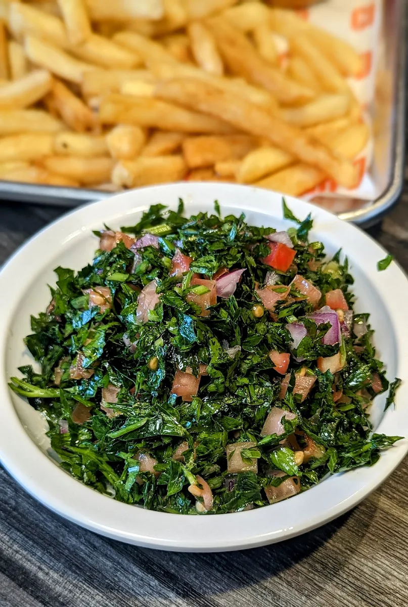 Tabouli Salad, Char'd Chicken St Clair