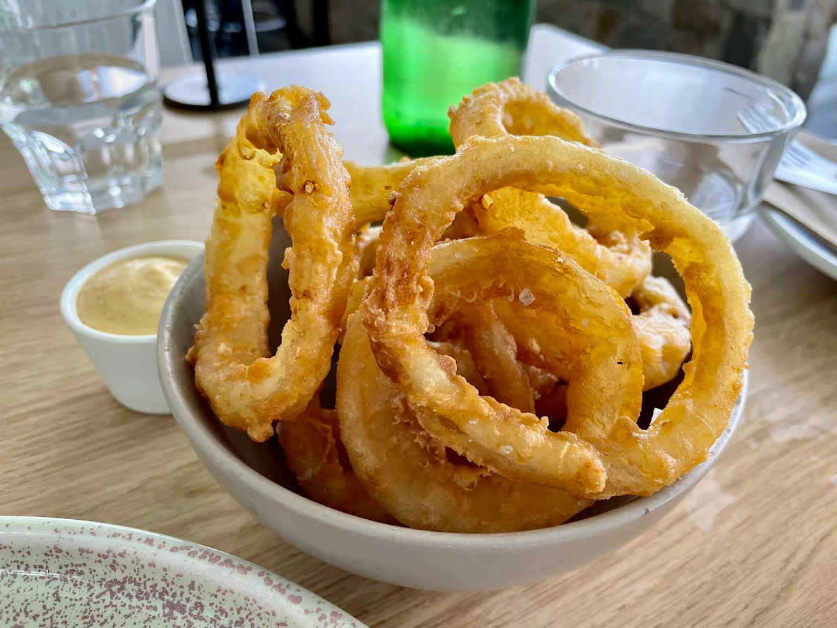 Onion Rings, Woodfired Mediterranean Grill & Cafe