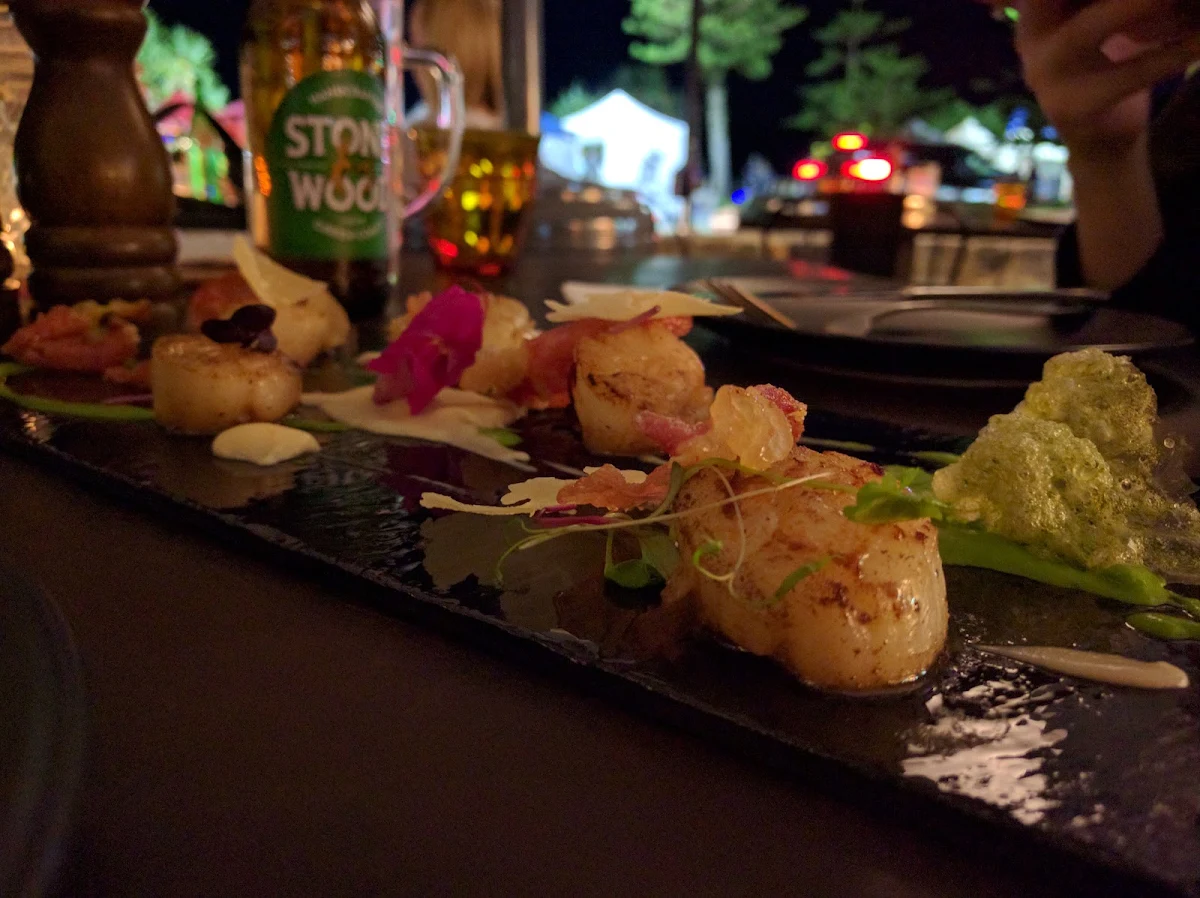 Scallops, Woodfired Mediterranean Grill & Cafe