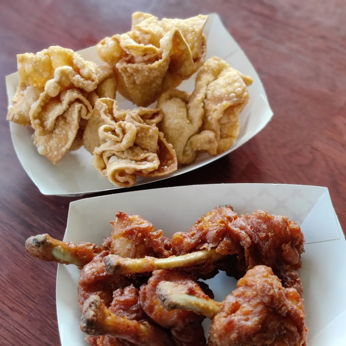 Crab Rangoon & Chicken Wings