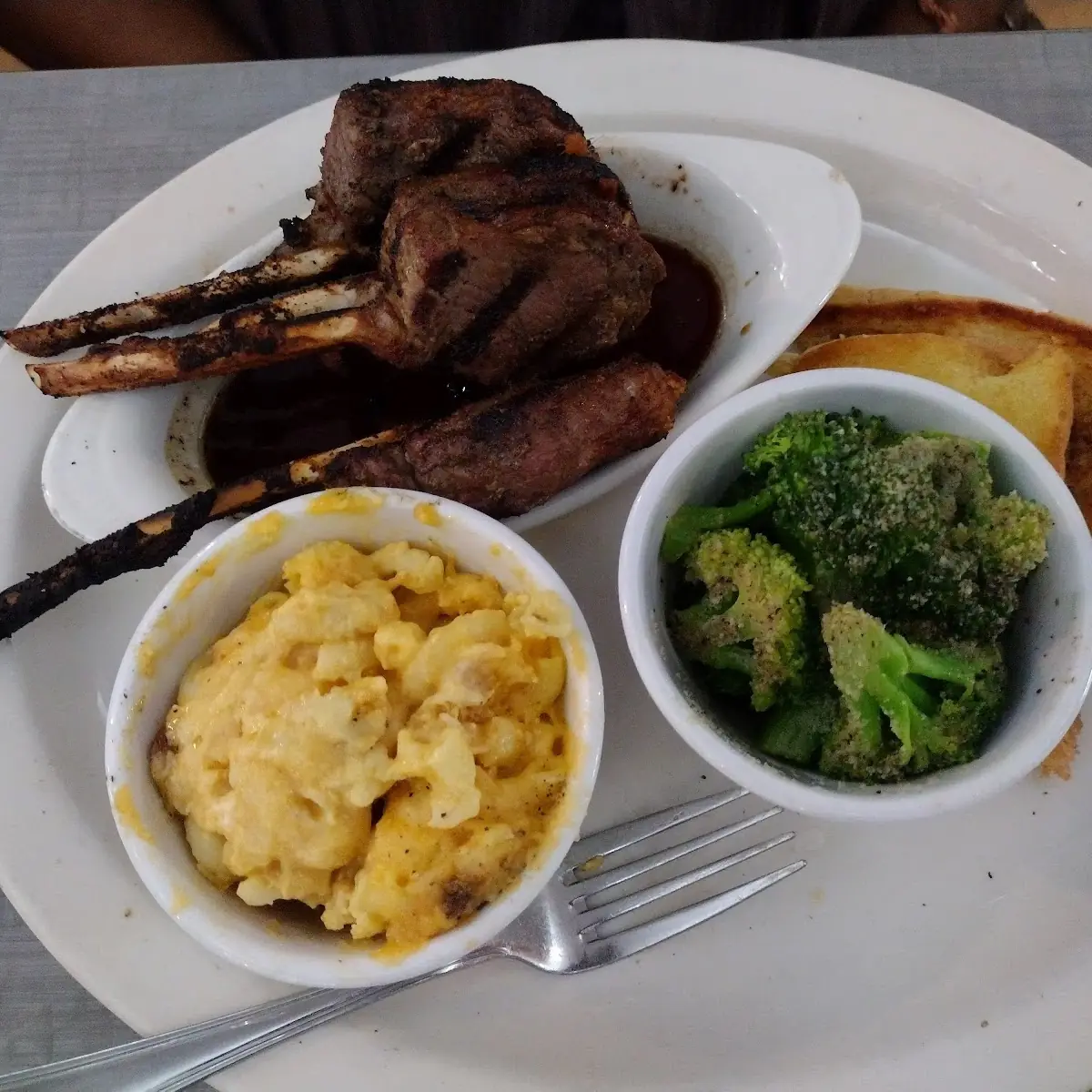 Lamb Chops Mac and Cheese