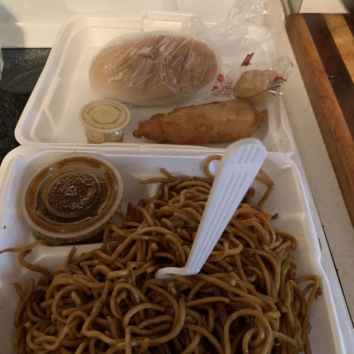 Egg Roll Chicken Chow Mein