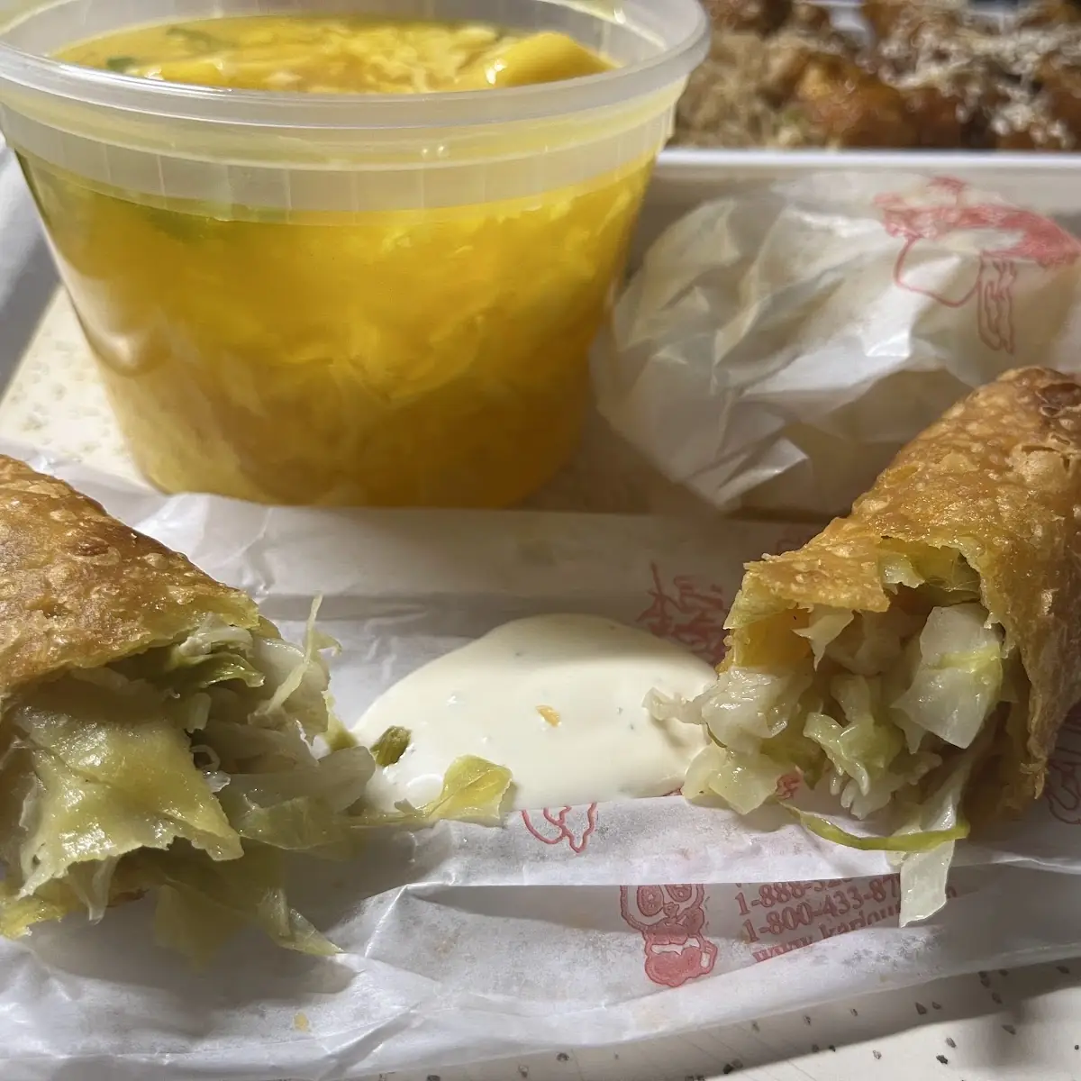 Wonton Soup & Spring Roll