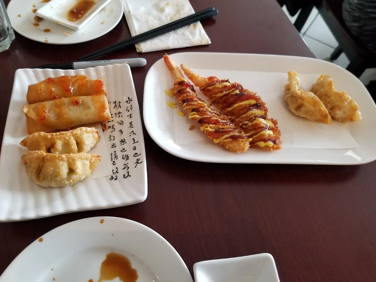 Gyoza (4 pcs) and Spring Roll (4 pcs)