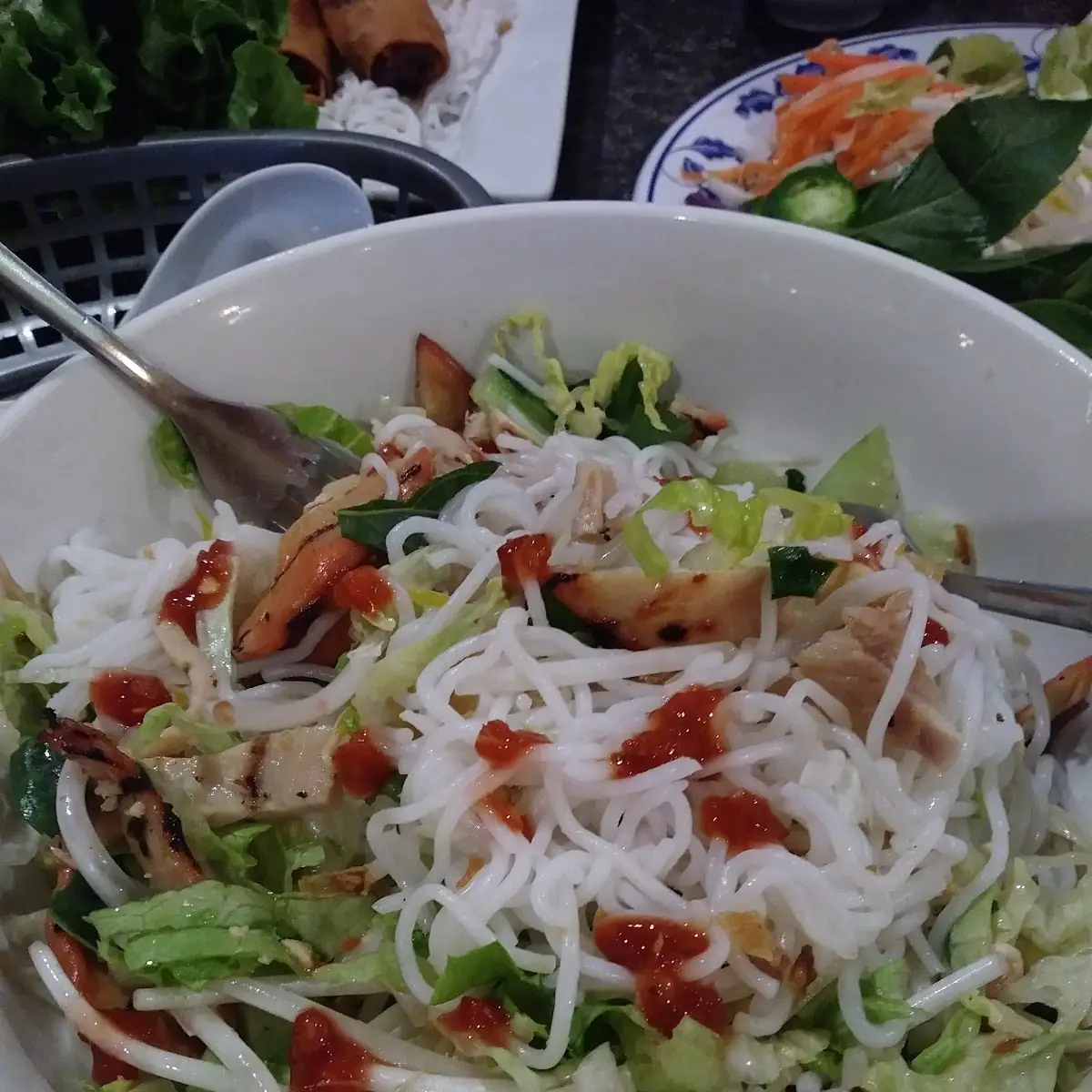 Rice Noodle Chicken Bowl