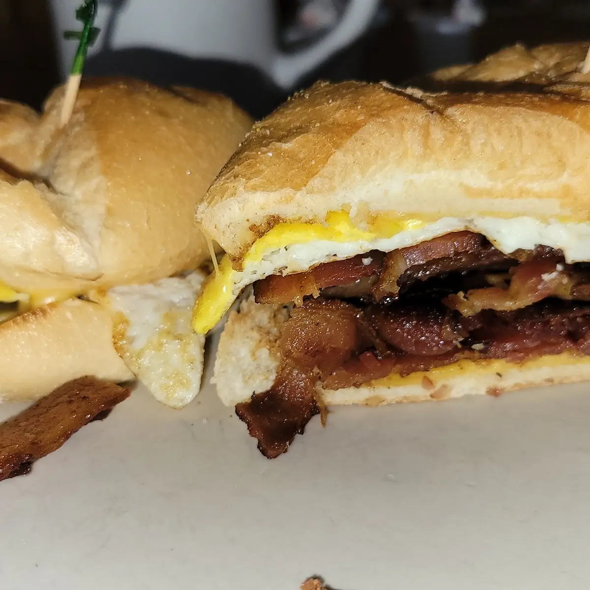 Bacon Egg and Cheese on a Roll NY Style