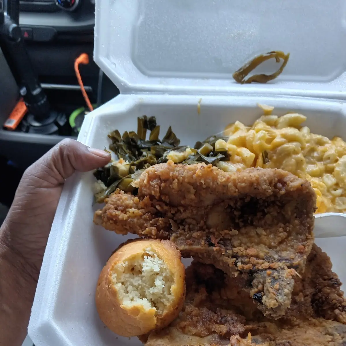 Pork Chops Greens and Macaroni