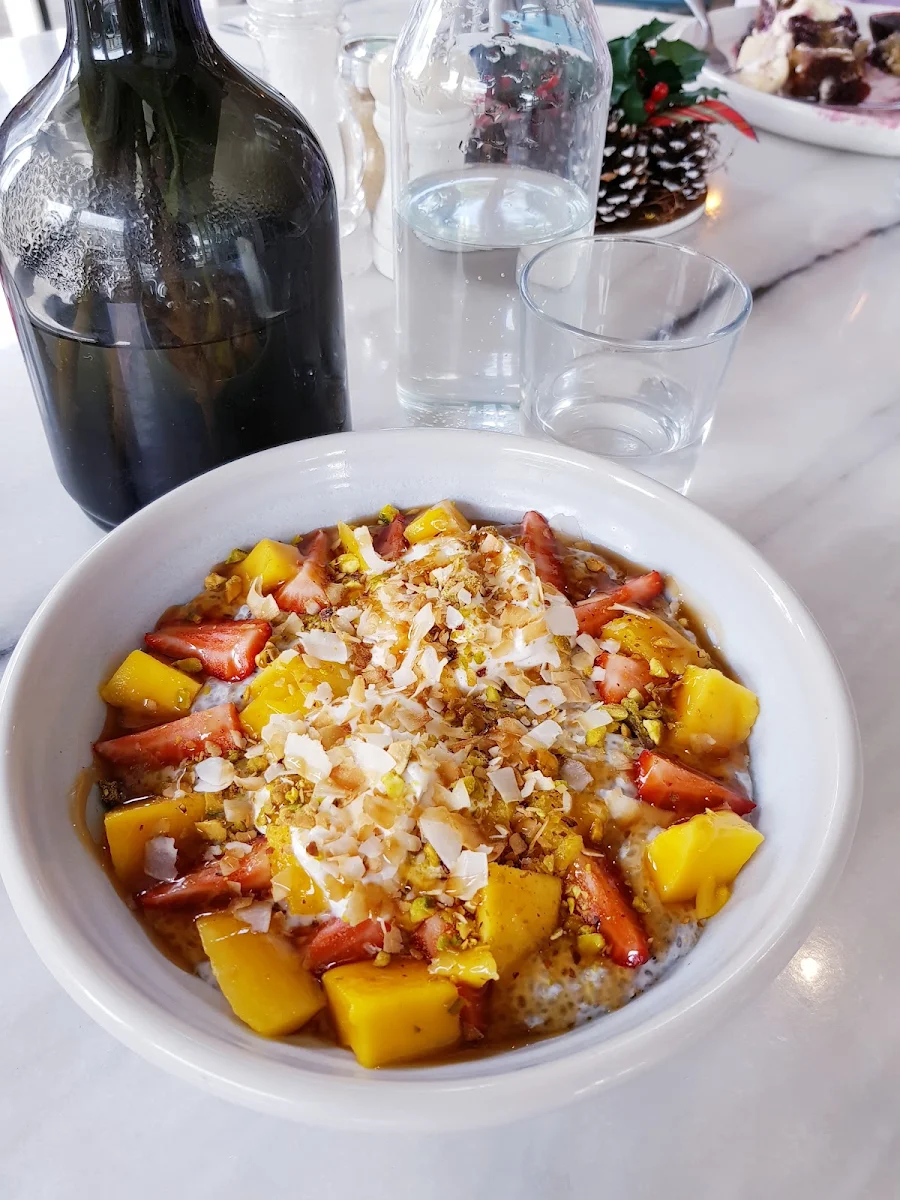 Chia Pudding with Mango and Strawberries, Heritage Wall