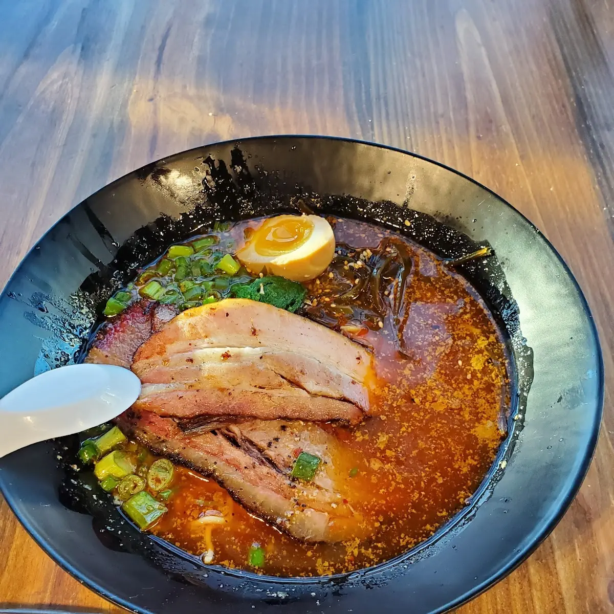 Shoyu Ramen w Pulled Pork Eggrolls
