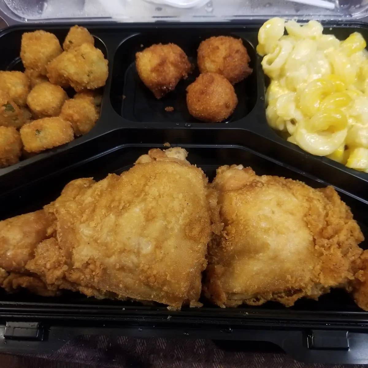 Fried Chicken Mac & Cheese Okra