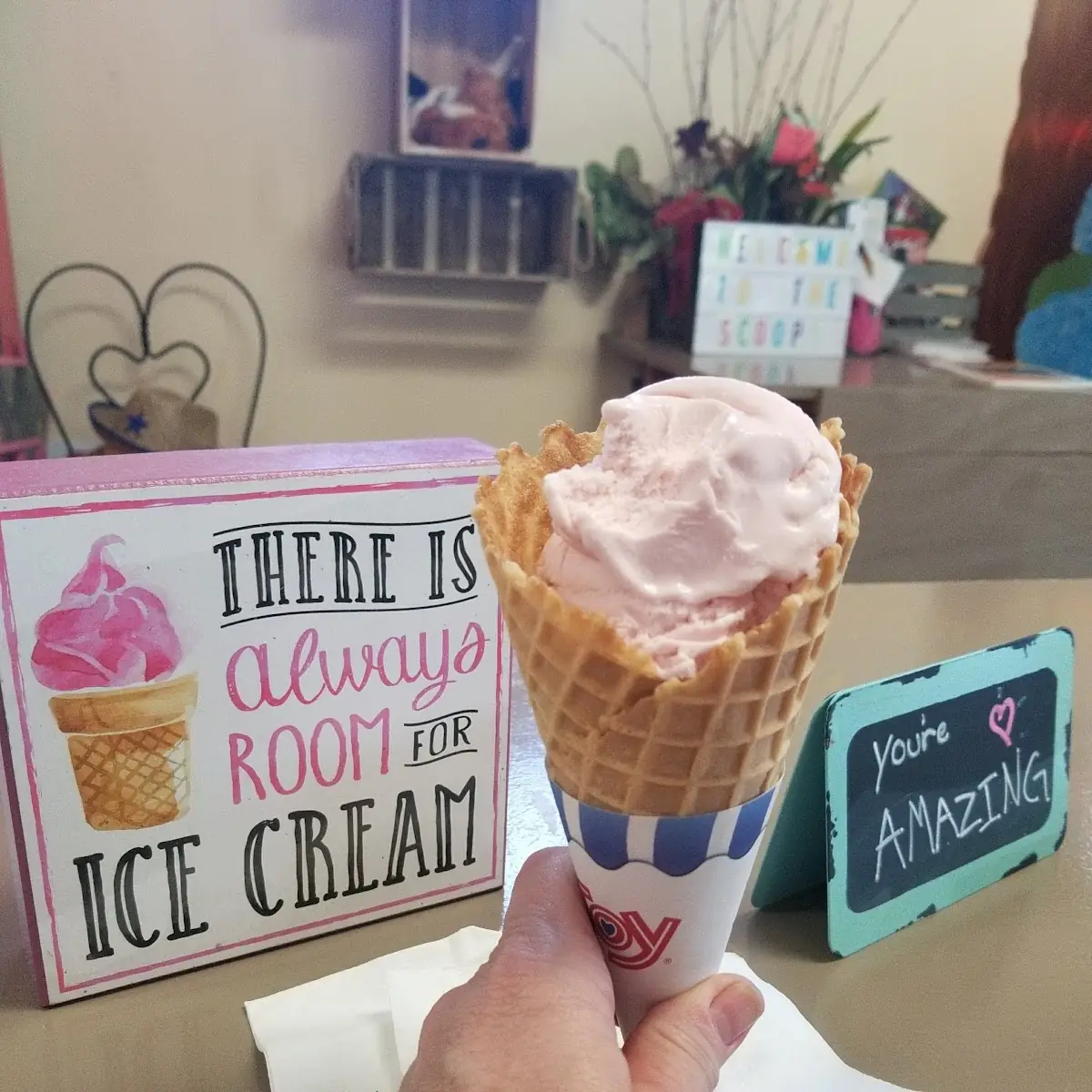 Black Cherry Waffle Cone