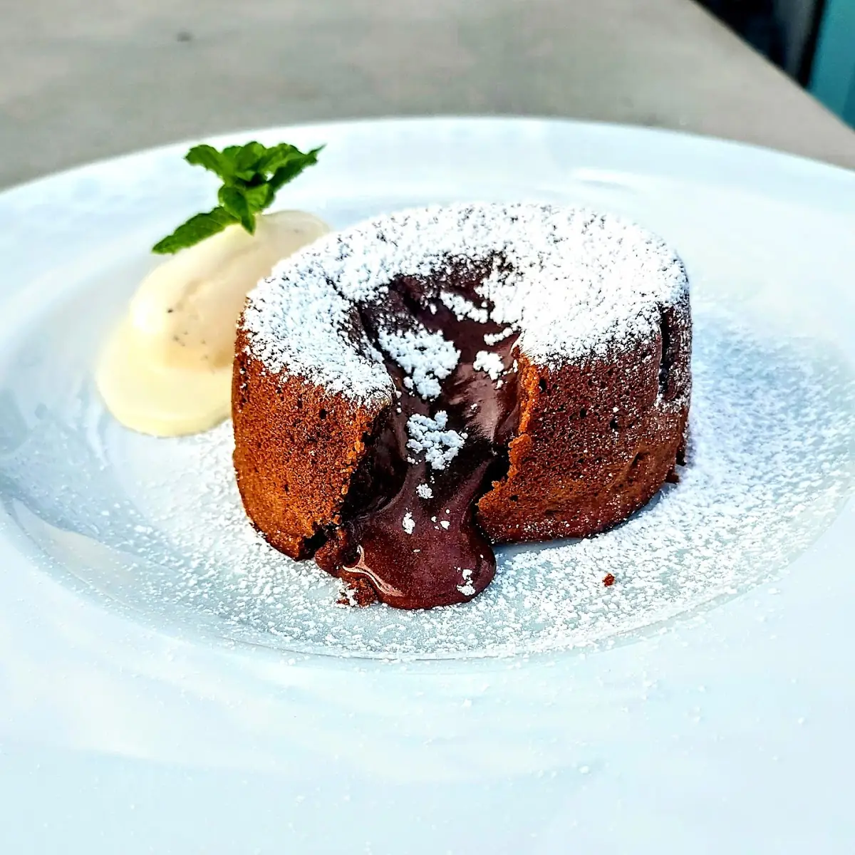 Chocolate Lava Cake with Vanilla Ice Cream