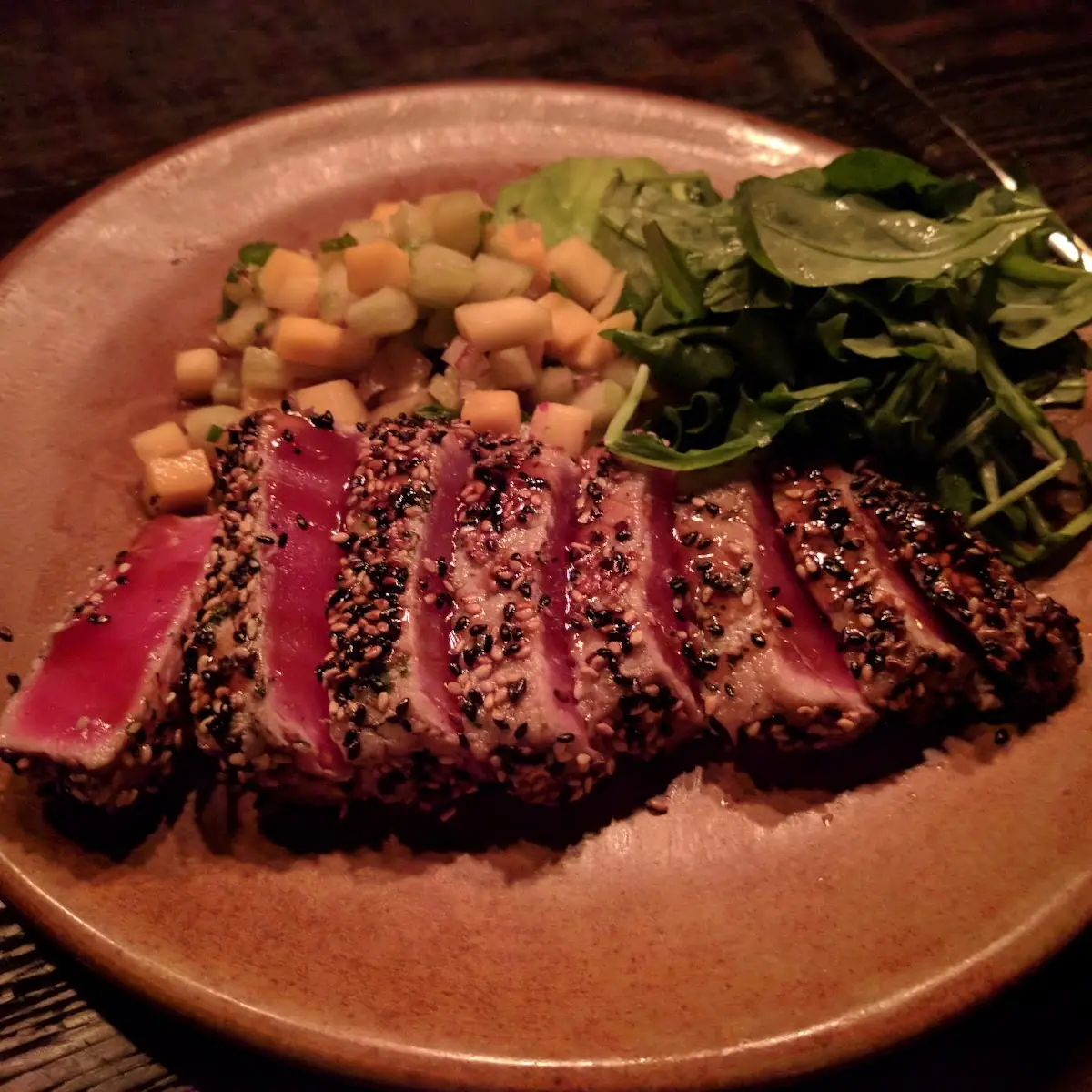 Fennel & Coriander Crust Seared Ahi Tuna