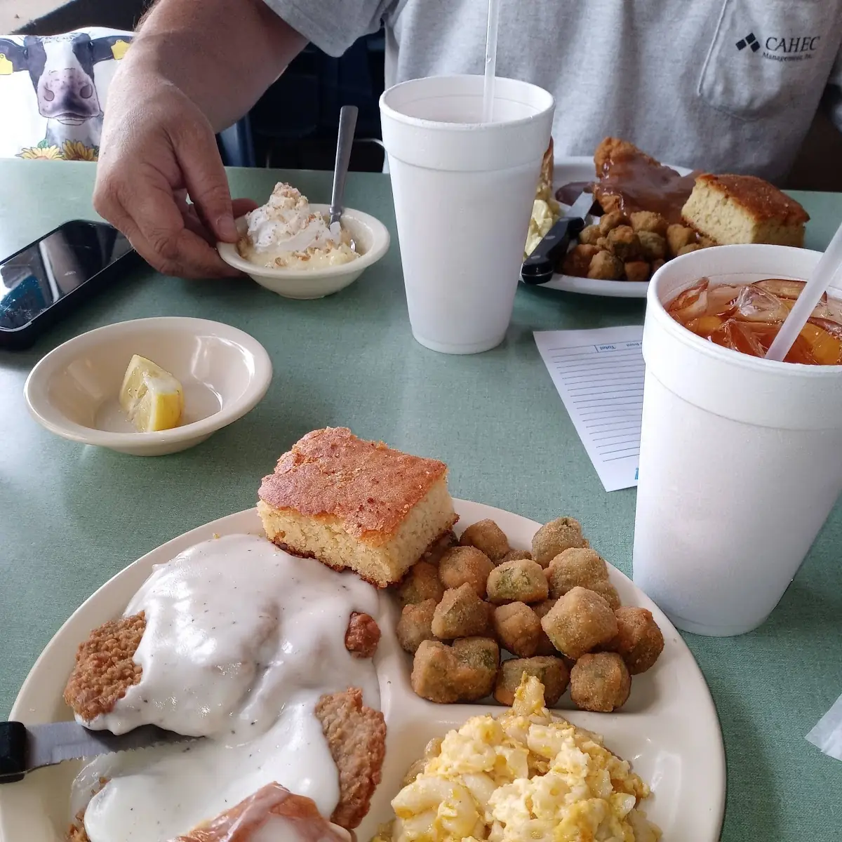 Country Fried Steak &Gravy&Mac and Cheese&Fried Okra