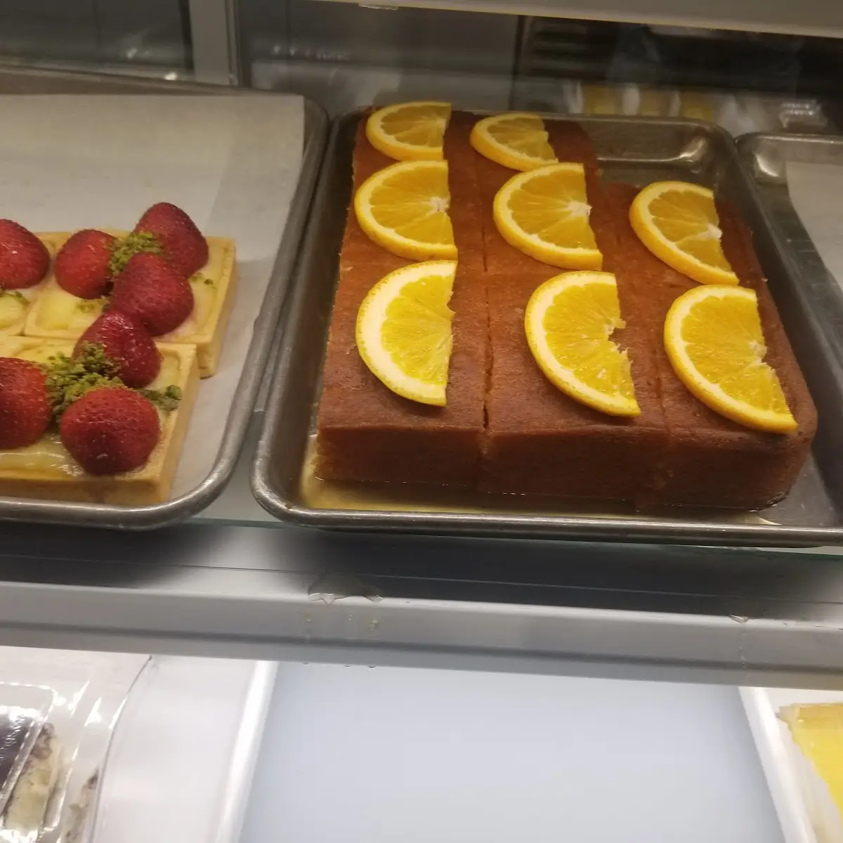 Orange Almond Cake Slice