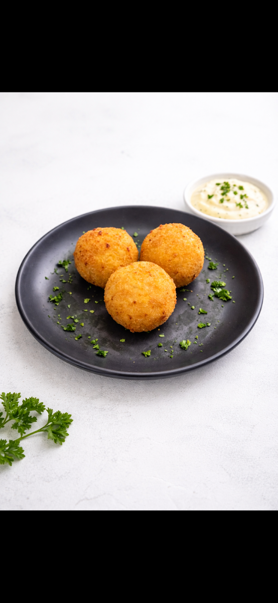 Cheesy Arancini, Charing Cross Pizza